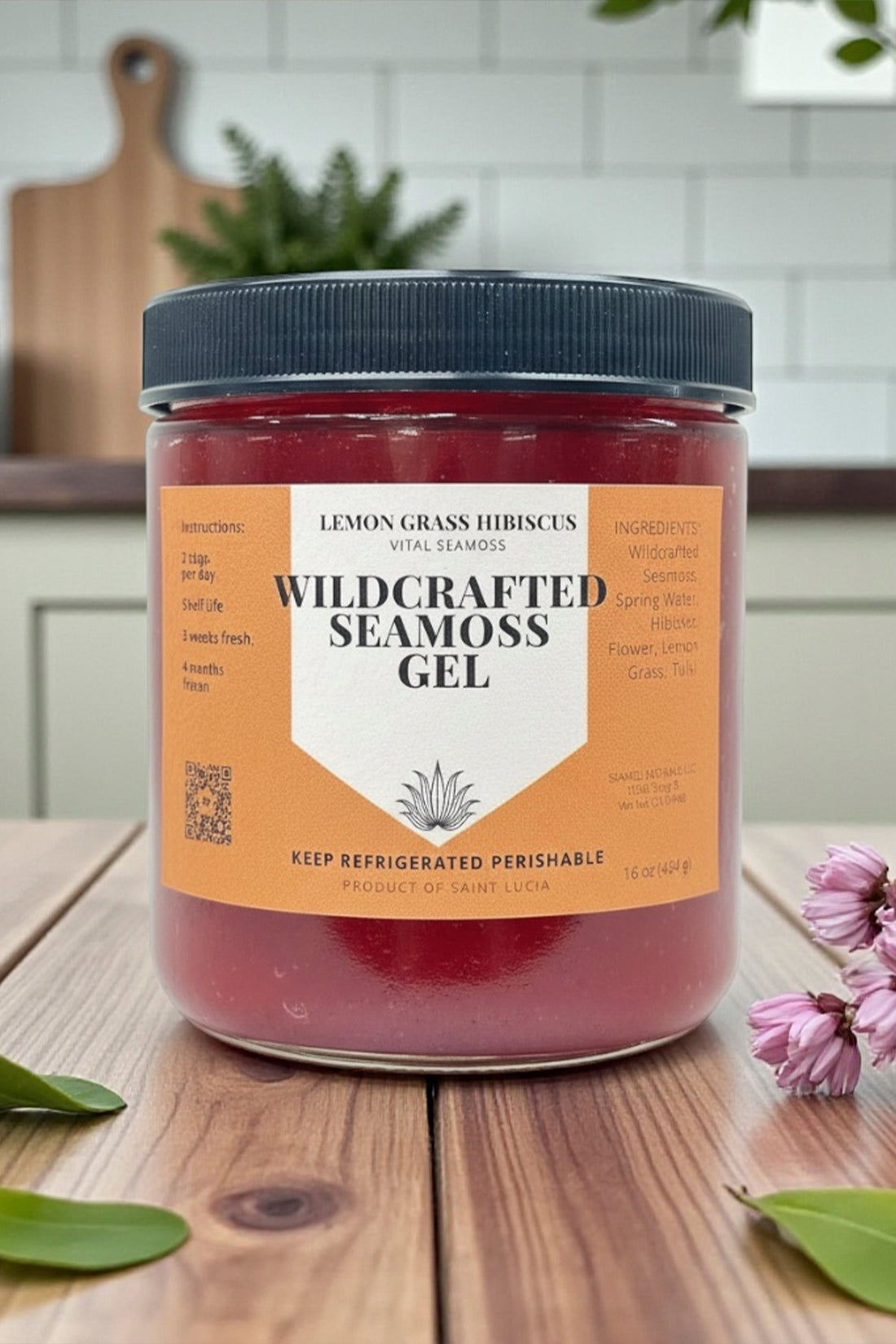 Lemon Grass Hibiscus Tulsi Wildcrafted Seamoss